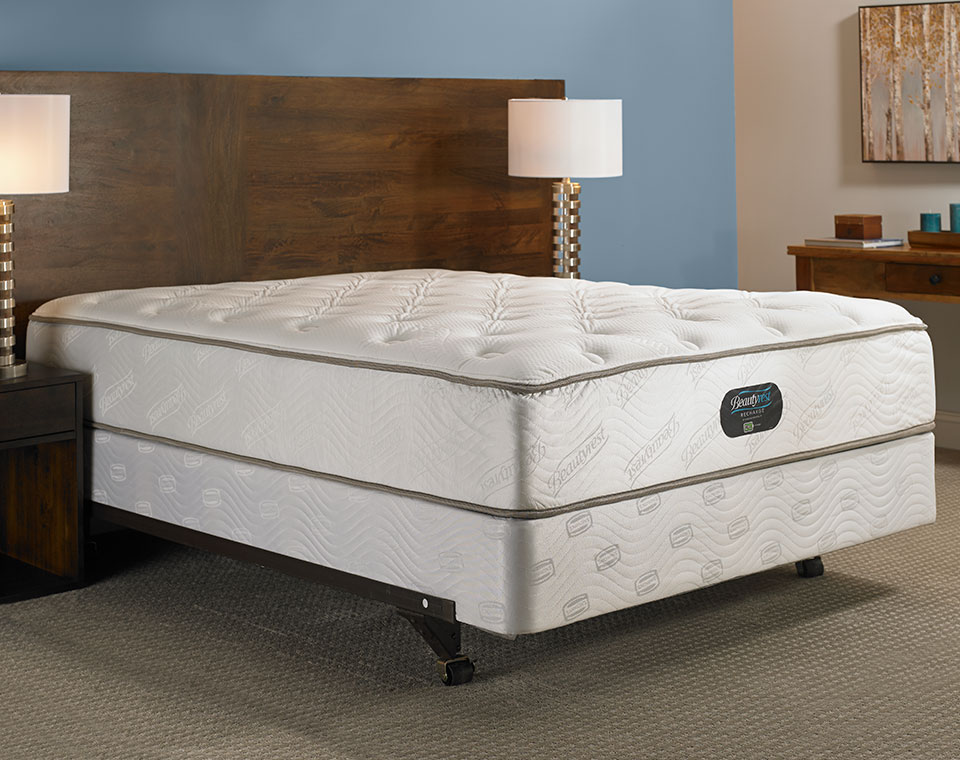 full mattress and box spring set nearby