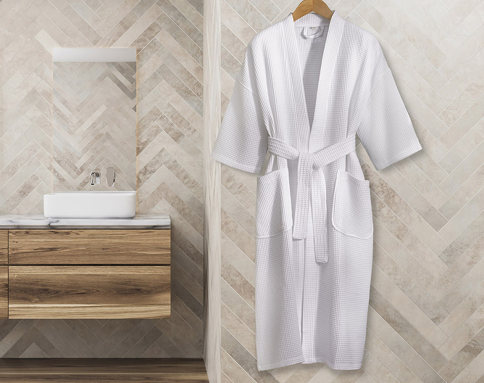 Waffle Kimono Robe Cotton Hotel Robes Towels From Fairfield Store