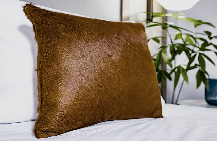 Cowhide Throw Pillow.