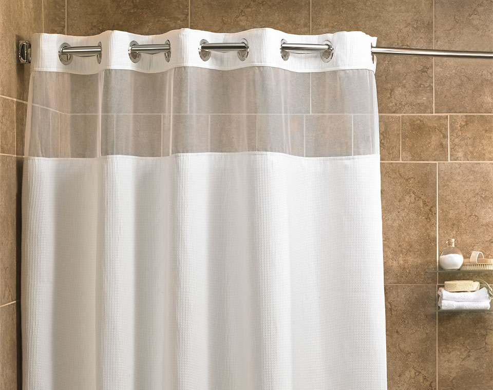 Mini Waffle Shower Curtain | Buy Exclusive Fairfield Hotel Towels, Robes  and More Bath Essentials